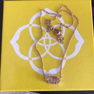 Kendra Scott rose gold necklace